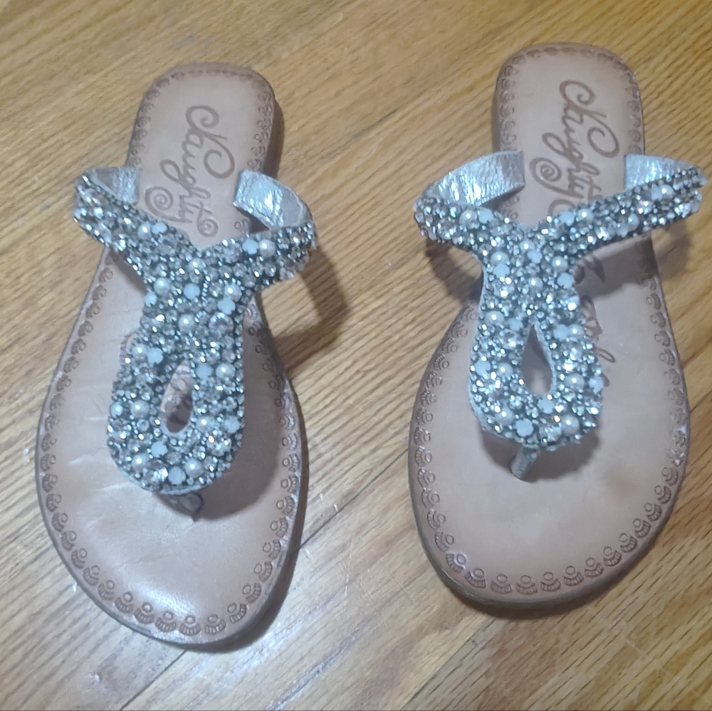 Naughty Monkey Sparkling Silver Sandals
